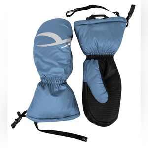 NWTs KJUS Women’s Logo Down Ski Mittens. Blue Jay. Sz. 8